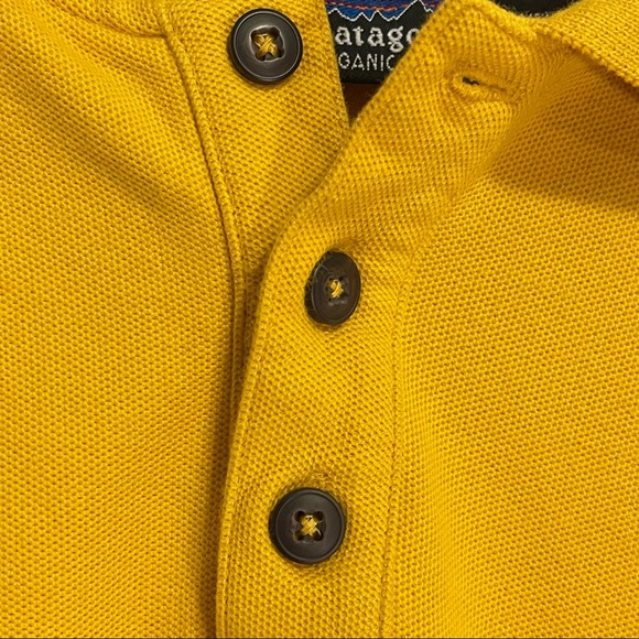 *FLAW* Men’s Patagonia Yellow/Gold Polo Shirt 👕 STYLE#52822 - Picture 6 of 17